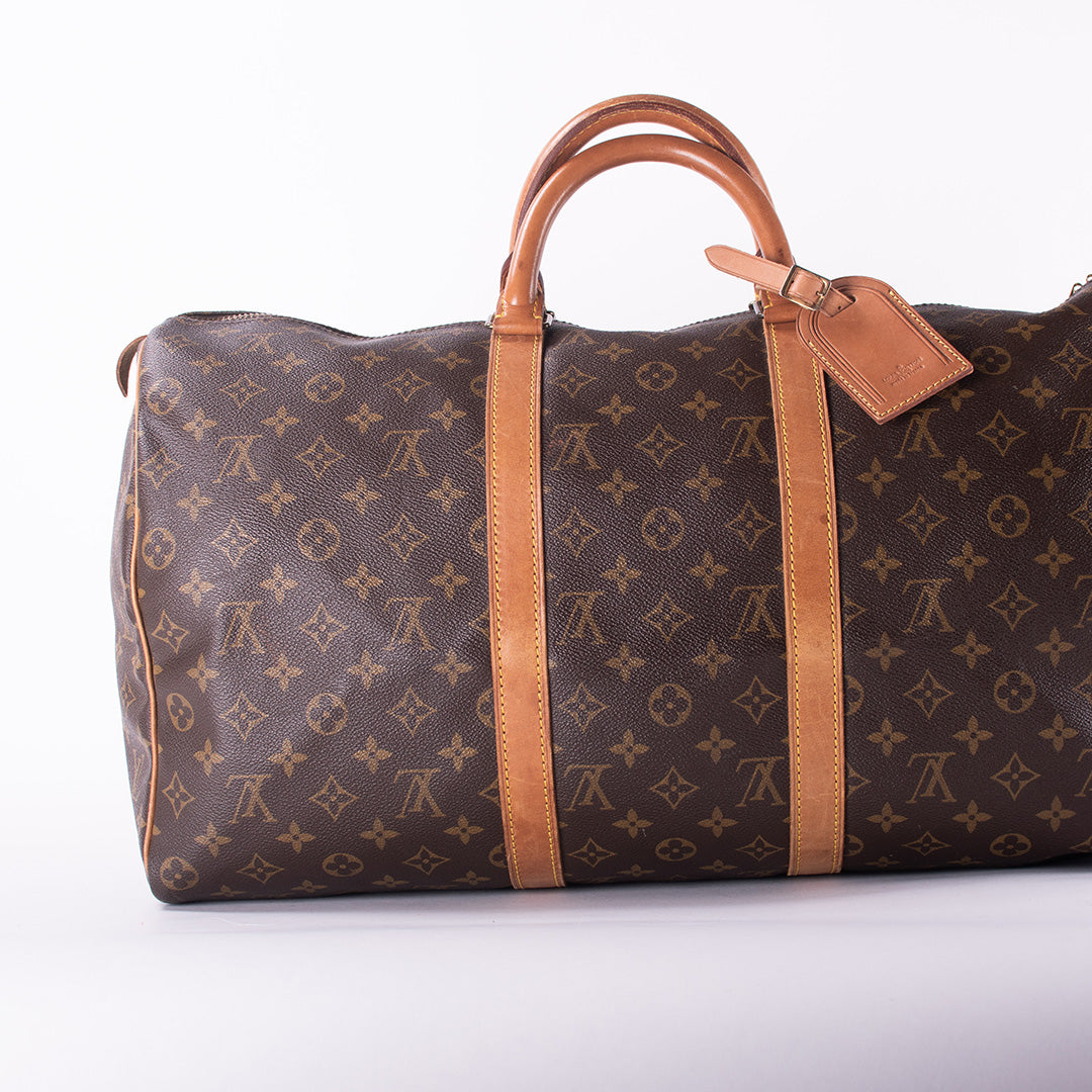 Louis Vuitton Keepall Bandouliere 50 Brown Cloth ref.598399 - Joli Closet